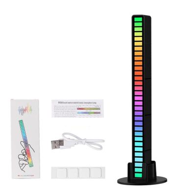 Rechargeable Rgb Activated Pickup Music Rhythm Lamp Bar Sound Control Led Ambient Usb Lights Usb Color Night Light Decoration Bulbs  LEDs HIDs