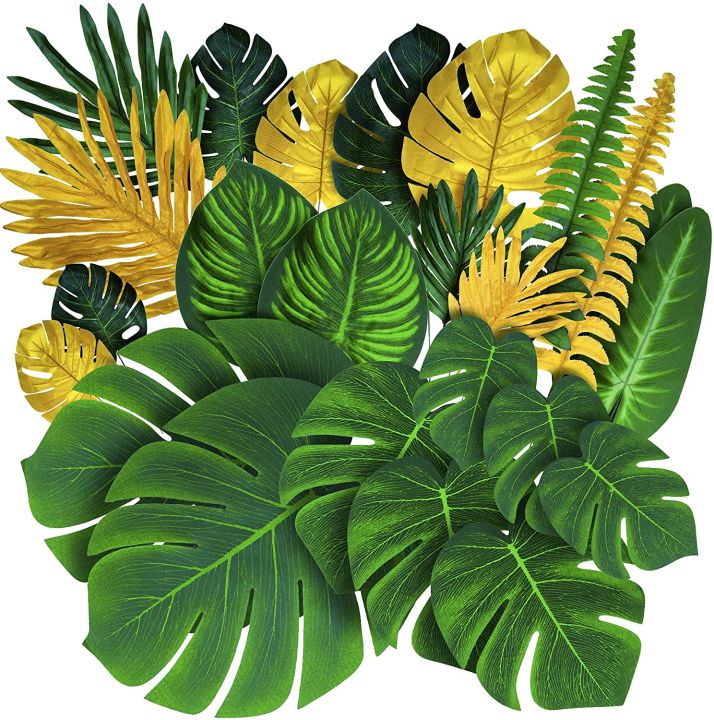 cw-84pcs-fake-leaf-plant-palm-leaves-tropical-party-decorations-artificial-tropical-monstera-supplies-hawaiian-theme-party-birthday