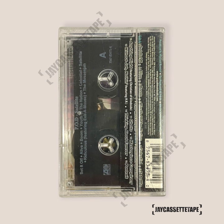 เทปเพลง-เทปคาสเซ็ท-cassette-tape-เทปเพลงสากล-p-o-d-อัลบั้ม-satellite