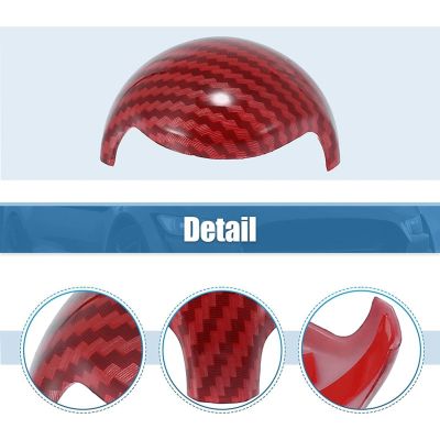 ♞ Gear Shift Auto Knob Cover Interior Accessories for Ford for Mustang 2015-2021 ABS Carbon Fiber 2PCS Red
