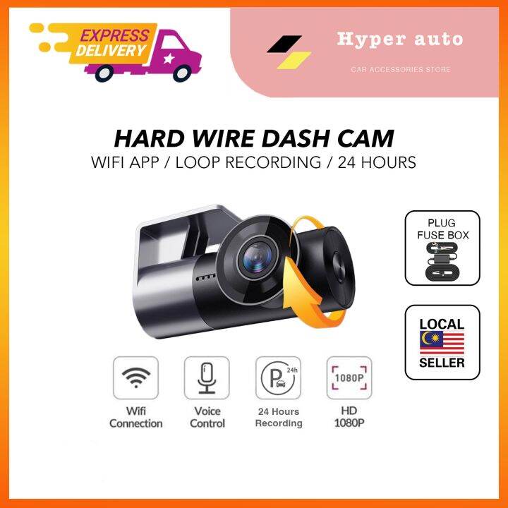 Dash cam car fuse hard wire kit 24 hours recorder dvr camera kereta HD