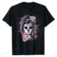 La Calavera Catrina Halloween Candy Sugar Skull Girl T-Shirt Dominant Camisa T Shirts Cotton Men Tops Shirts Camisa