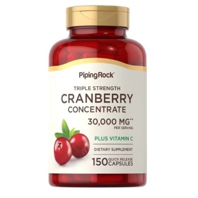 PipingRock Ultra Triple Strength Cranberry Plus C, 30,000 mg