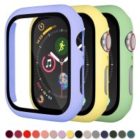 Glass Case For Apple Watch Series 8 7 6 5 4 3 SE 45mm 41mm 44mm 40mm 42mm iWatch Screen Protector Cover Apple Watch Accessories