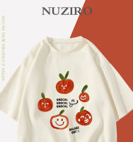 NUZIRO(พร้อมส่ง)เสื้อยืดแขนสั้น รูปแบบผลไม้ ผ้านิ่ม เด้ง ใส่สบาย สไตล์เกาหลี #I0123