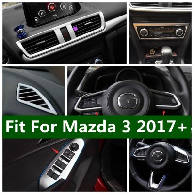 Air Conditioning AC Outlet Vent Cover Trim Window Switch Control Panel For Mazda 3 2017 2018 Matte Car Refit Garnish Accessories