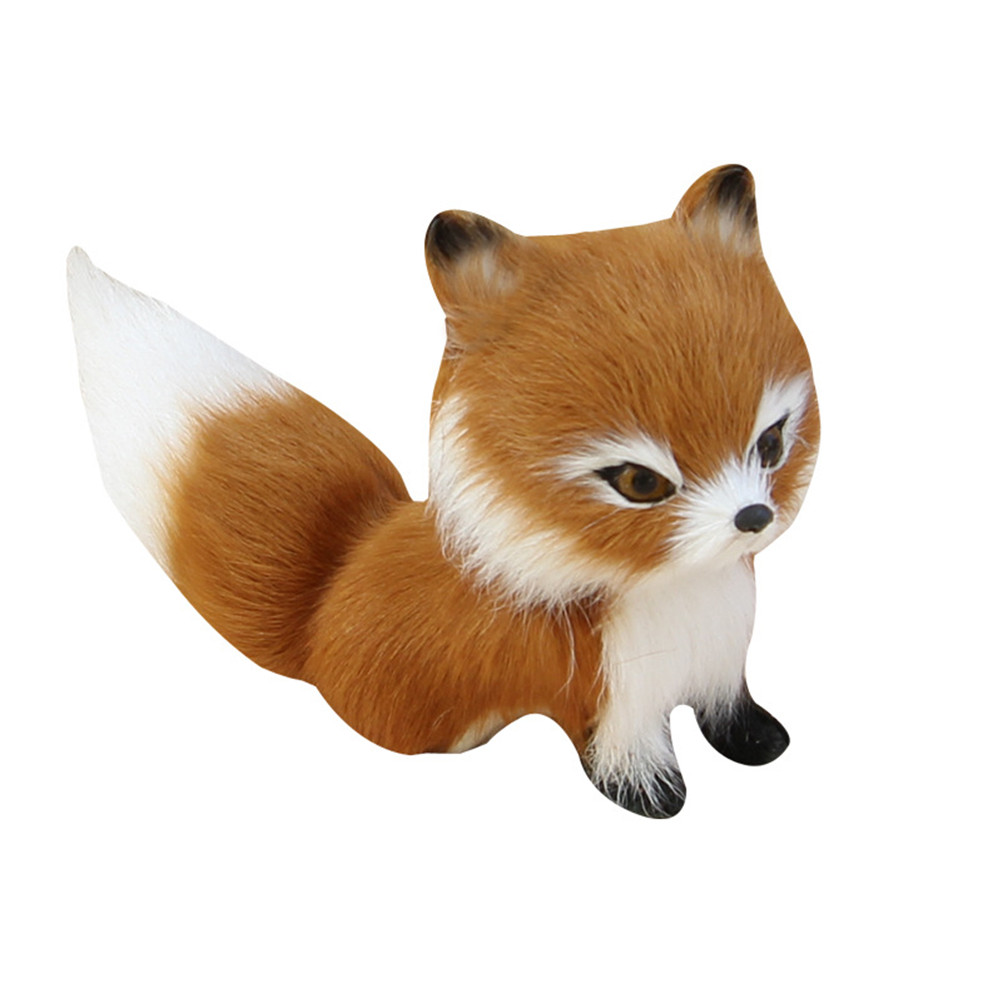 Cute Little Sitting Fox Plush Stuffed Toy Animal Birthday Xmas Gift Home Decor 