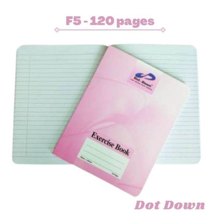 [1 book] F5 120 Pages Soft Card Cover Single Line Exercise Book/Note ...