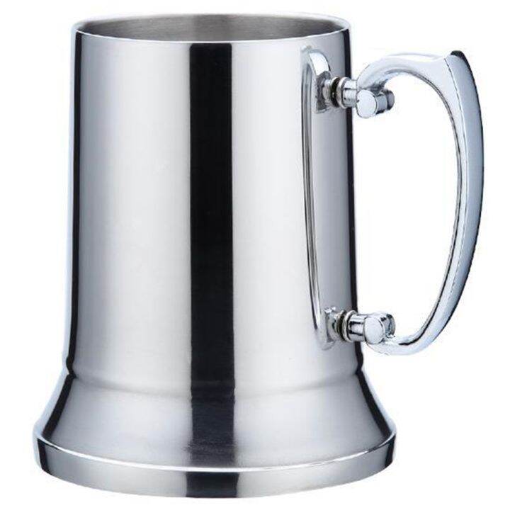 tankard-stein-double-wall-สแตนเลสแก้วเบียร์ค็อกเทลอาหารเช้านมแก้ว-handgrip-ถ้วยกาแฟ560ml