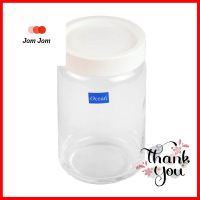 ขวดโหลแก้วกลมฝาดึง OCEAN POP JAR 0.75 ลิตร สีขาวGLASS CANISTER OCEAN POP JAR 0.75L WHITE **ทักแชทได้ค่ะ ยินดีบริการ**