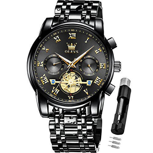 olevs-mens-watches-chronograph-business-dress-quartz-stainless-steel-waterproof-luminous-date-wrist-watch-all-balck-wrist-watch