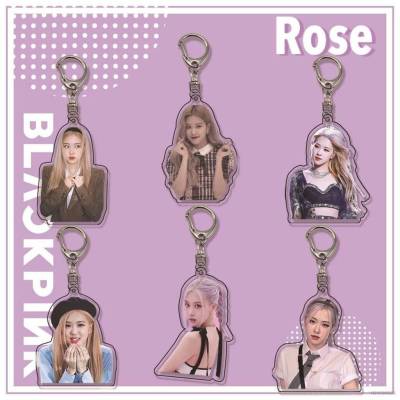 Yyds พวงกุญแจอะคริลิค รูป Kpop Blackpink ROSE HD สองด้าน สําหรับห้อยกระเป๋า