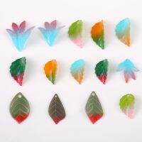 【YD】 15pcs Colorful Leaves Small Hair Accessories Earring Keychain Jewelry Making Findings Wholesale