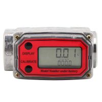 P82D DigitalTurbine Flow Meter Digital LCD Display Quick Connection Gas Oil Fuel Flowmeter for Measure for Diesel Kerosene Gasol