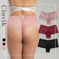 Cinvik 3Pcs Lace Plus Size Women Panties Stylish and Comfortable Cotton Underwear For Women Sexy Style Size S-4XL