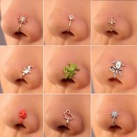 Fake Piercing Nose Ring Non piercing Nose Cuff Nose Ring Clip On Fake Nose Piercing Ear Clip Cuff Earring Body Jewelry