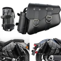 PU Leather Motorcycle Saddlebags Luggage Saddle Bag Pouch Side Tool Pouch Bag for Harley Sportster XL 883 1200 48 72