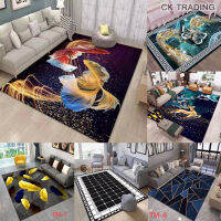 CKBEDROOM  005-(Sell) พรมปูพื้น ระดับ 3D ลวดลายกราฟิกผืนใหญ่ เนื้อผ้านุ่ม สินค้านำเข้า เกรดดี ขนาด 6 ฟุต ( 160*230 CM )