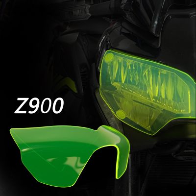 อุปกรณ์เสริมรถจักรยานยนต์อุปกรณ์ป้องกันฝาครอบกระจกหน้าจอป้องกันหลอดไฟหน้าตัวป้องกันไฟหน้าสำหรับ KAWASAKI Z900 Z 900 2020 2021