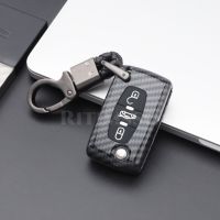 Carbon Abs CAR  Key Case Cover For Peugeot 107 206 207 208 306 307 308 407 408 508 RCZ For Citroen C2 C3 C4 C5 3 Button