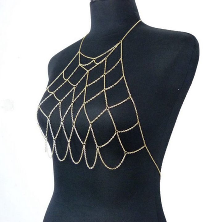 womens-halterneck-mesh-body-chain-bralette-bikini-bra-necklaces-stomachers-gold