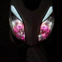 หลอดไฟสกู๊ตเตอร์ไฟหน้ารถจักรยานยนต์ Led H4 1ชิ้น Ba20d H6ไฟ6000K Moto ATV ไฟมอเตอร์ไซค์ไฟตัดหมอกที่มีตานางฟ้าสีฟ้า