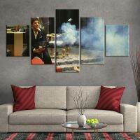 5 Panel Al Pacino Scarface Film Movie Canvas Picture Wall Art HD Print 5 Piece Pictures Poster Home Decor No Framed Paintings