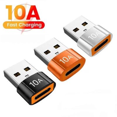 Chaunceybi 2PCS 10A USB 3.0 To Type C Female to Male Fast Charging Data Cable Transfe Converter IPhone 14USB