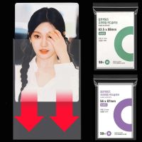 50Pcs Toploader Korean Idol Photocard Sleeves Clear Anti-scratch 3X4" Diy Gaming Trading Card Plastic Collect Holder Multi-size Card Holders