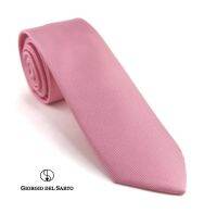 Giorgio Del Sarto Necktie  6 cm Pink-o Fabric Texture เนคไทสีชมพูมีเท็กเจอร์