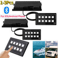 1-3Pcs 10 Gang App บลูทูธ RV แผงสวิตช์กันน้ำ LED Touch Switch สำหรับ Ios RV เรือ Marine Camper อุปกรณ์เสริม