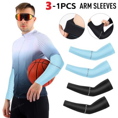 3-1Pairs Arm Sleeve For Hands Against Sun Unisex Arm Sleeve Sun UV Protection Cooling Arm Sleeve Arm Warmers Cycling Accessories Sleeves