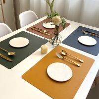 Double-layer Leather Table Mat Nordic Heat-proof Placemat Insulation Waterproof Oil-proof Table Mats for Home Hotel Decoration