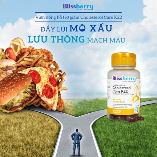 Viên uống giảm cholesterol blissberry purehealth cholesterol care k22 - ảnh sản phẩm 5