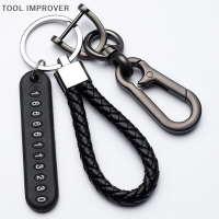 TOOL IMPROVER จี้พวงกุญแจรถยนต์ป้องกันการสูญหายพวงกุญแจหมายเลขโทรศัพท์แบบแยกห่วงโซ่กุญแจล็อบสเตอร์สำหรับรถยนต์อุปกรณ์ตกแต่งรถยนต์