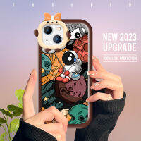 Case4you สำหรับ iPhone 15 Pro 15 Plus เคสฝาครอบป้องกันนิ่มลายนักบินอวกาศการ์ตูนเคสโทรศัพท์มีลายเลนส์โทรศัพท์สัตว์ประหลาดเคสโทรศัพท์มือถือกันกระแทก