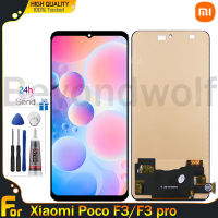 Beyondwolf ชุดประกอบดิจิไทเซอร์จอแสดงผล LCD แบบสัมผัสหน้าจอ F4สำหรับ Xiaomi Poco F3/Poco F3 Pro/ Poco F3 Pro Poco F4 LCD TFT 22021211RI ชิ้นส่วนอะไหล่ซ่อมจอ LCD