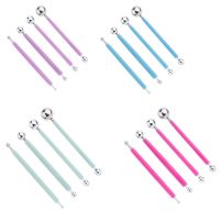 4X Double-Ended Metal Ball Tools Ball Styluses Dotting Sculpting Modeling Tools Set Cake Decoration Tool Easy to Operate