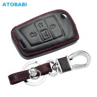 【Wrist watch】 Real Leather Car MK7 7 GTI 2017 2018 4 Buttons Folding Fob Cover Keychain Protector ！