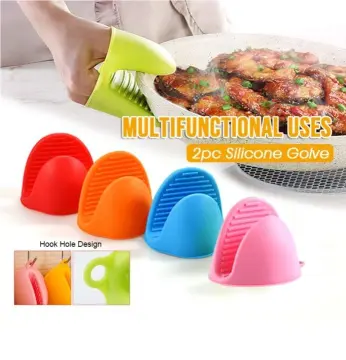 2pcs/1set Baking Oven Microwave Oven Insulation Gloves, High Temperature  Resistant Non-slip Silicone Insulation Clips