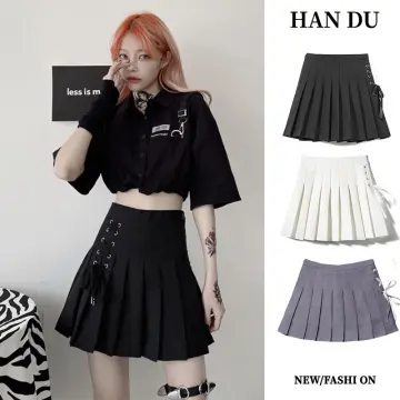 Womens Summer High Waist Pleated Plaid Skirt Female Anime Short Skirt Half  Length Skirt Korean Style Skirt High Waist College Style Skirt  Amazonnl