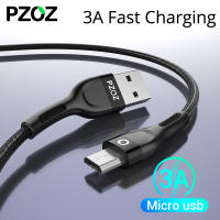 PZOZ สาย Micro USB,สายชาร์จเร็วไนลอนแบบถักสาย USB เป็น Micro USB2.0สายชาร์จเร็วสำหรับ Samsung Huawei Xiaomi Oppo A53 Vivo LG Nexus Android โทรศัพท์ PS4 Xbox One