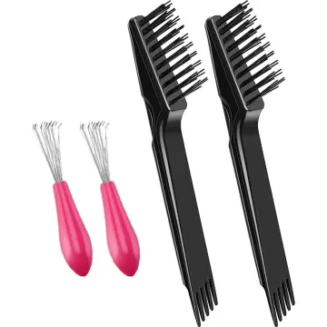 2pcs Fashion Comb Hair Brush Cleaner Cleaning Remover Embedded Plastic Comb  Cleaner Tool