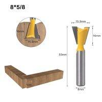 8เครื่องโม่มิลลิเมตรบิต1/4 3/8 1/2 5/8 3/4ร่อง Dovetail Router สำหรับไม้กระบวนการเครื่องมืออุปกรณ์เสริม