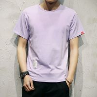 เสื้อยืด6045-R-Short-Sleeved ชายแขนครึ่งดิบเถื่อนเสื้อยืดแบบหลวมฤดูร้อน