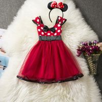 แฟนซีชุดเด็กทารก Minni Mouse Polka Dot ชุดเจ้าหญิงปาร์ตี้ฮาโลวีนคอสเพลย์เครื่องแต่งกายคริสต์มาสปีใหม่เสื้อผ้าสำหรับหญิง