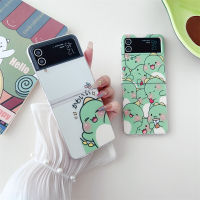 เคสสามชิ้นพิมพ์ลายการ์ตูนน่ารัก Samsung Galaxy พลิกพลิก4 Z 3 5G Z พลิก4บานพับ Zflip3ป้องกันฮาร์ดพีซีกันกระแทกพลิก Samsung Z 3 4