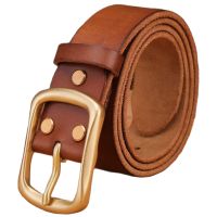 solid brass buckle 2020 full grain 100% genuine leather mens belts luxury hot designer high quality womens cowboy brown natural Belts