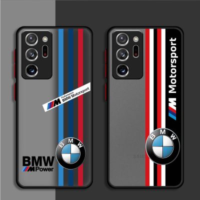 （shine electron）เคสโลโก้ Bmw-M สีแดงสีน้ำเงิน,สำหรับ Samsung Galaxy Note 20 Ultra 10 Plus 8 9 Note 10 S23 S21 S22 S20 Note 8ฝาครอบเนื้อนิ่ม TPU