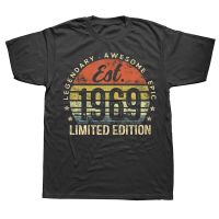 Est 1969 Limited Edition 54th Vintage 54 Year Old T Shirts Cotton Streetwear Short Sleeve Birthday Gifts T-shirt Mens Clothing XS-4XL-5XL-6XL